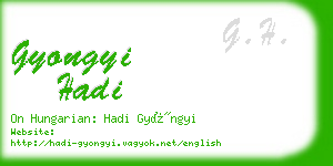 gyongyi hadi business card